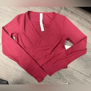 Lululemon Heart Wrap Top Burgundy